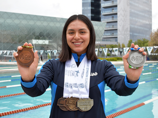 Destaca estudiante BUAP en competencias nacionales de natación