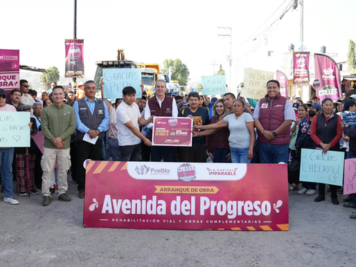 Impulsa Pepe Chedraui trabajos de rehabilitación vial en San Francisco Totimehuacan