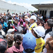 Por tierra y por aire, gobernador Armenta Mier recorre zona afectada en Ciudad Serdán
