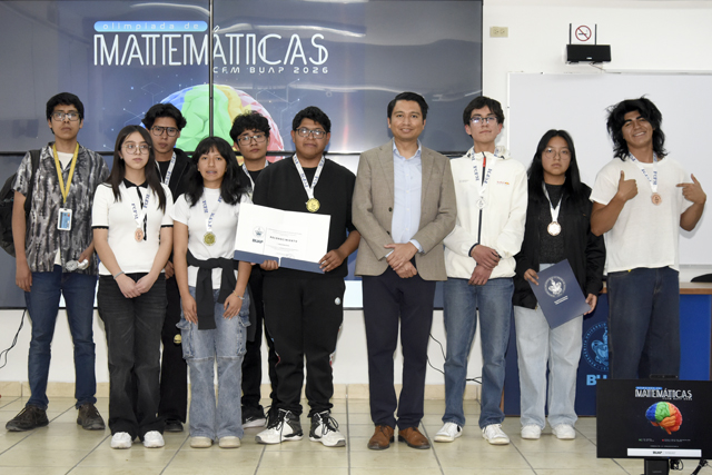 Ganan estudiantes BUAP oro en la Olimpiada Estatal de Matemáticas