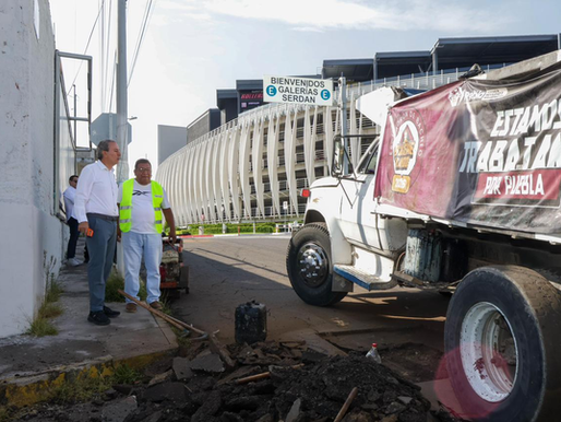 Verifica Pepe Chedraui trabajos de bacheo para mejorar la movilidad en la capital