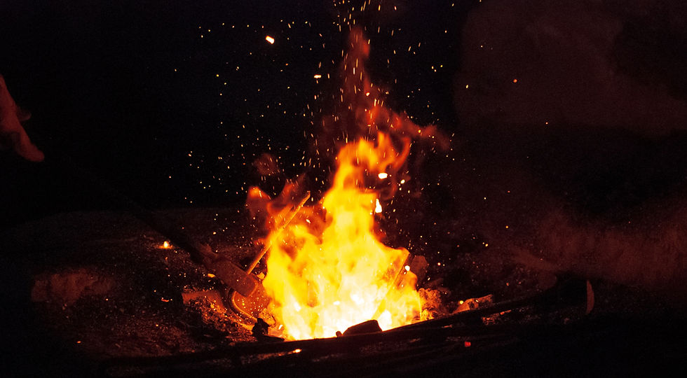 Blacksmith Fire sparks metal