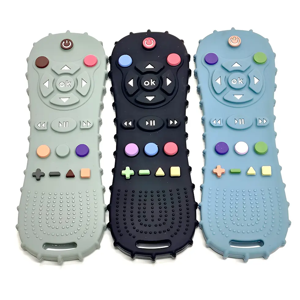 Thumbnail: 1/3PCS Baby Remote Control Teether Silicone Baby Anti-Eating Gloves Pacifier Bra