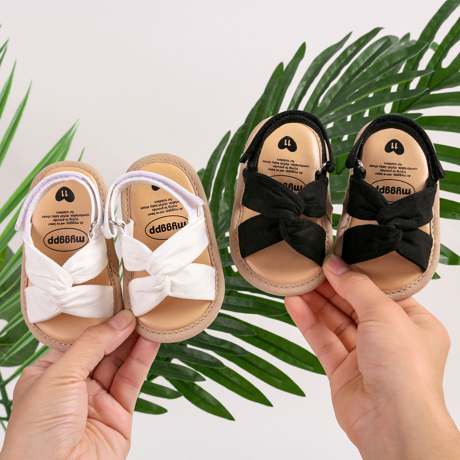 2024 New Product Baby Sandals Infant Girls Shoes Bow-knot Princess Sole Non-slip