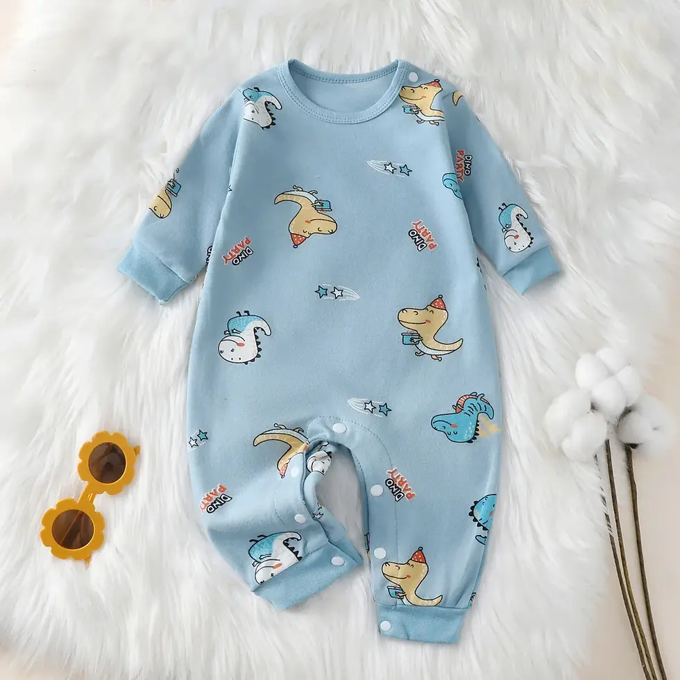 Thumbnail: Newborn Baby Romper Autumn New 100% Cotton Girl Boy 0-18M Cute Spring Long Sleev