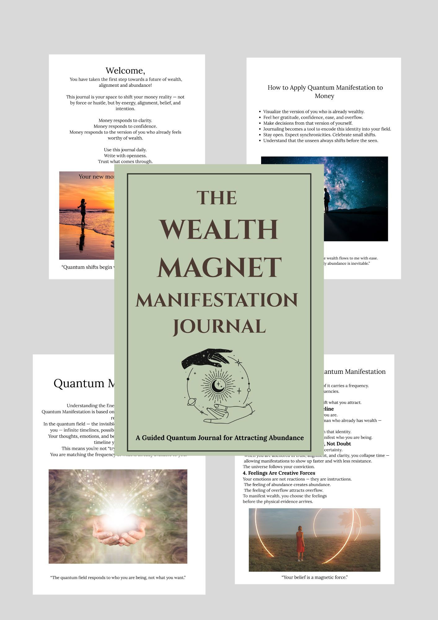 Wealth Magnet Manifestation guided Journal