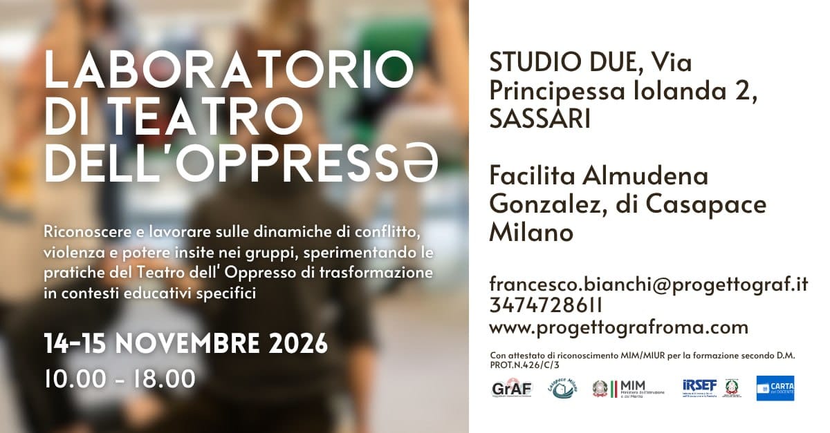 Teatro dell’Oppresso in contesti educativi – Sassari Teatro dell’Oppresso in contesti educativi – Sassari