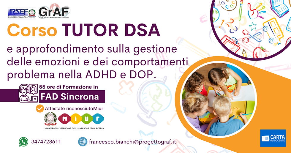 corso Tutor DSA: 20% sconto per iscrizioni entro il 21 Luglio 