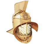 AH6203B Gladiator Brass Arena Helmet