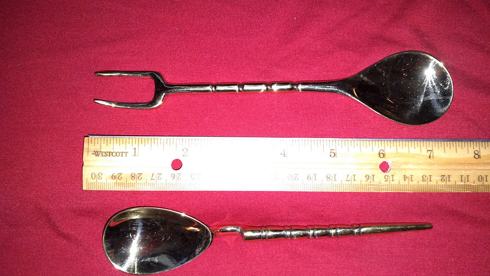 Ancient Brass Soup Spoon