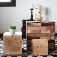 Décoration cubes en bois