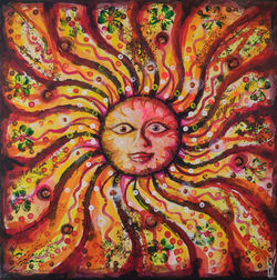 The Sun is a Star - Painting by Ludovic Lan
