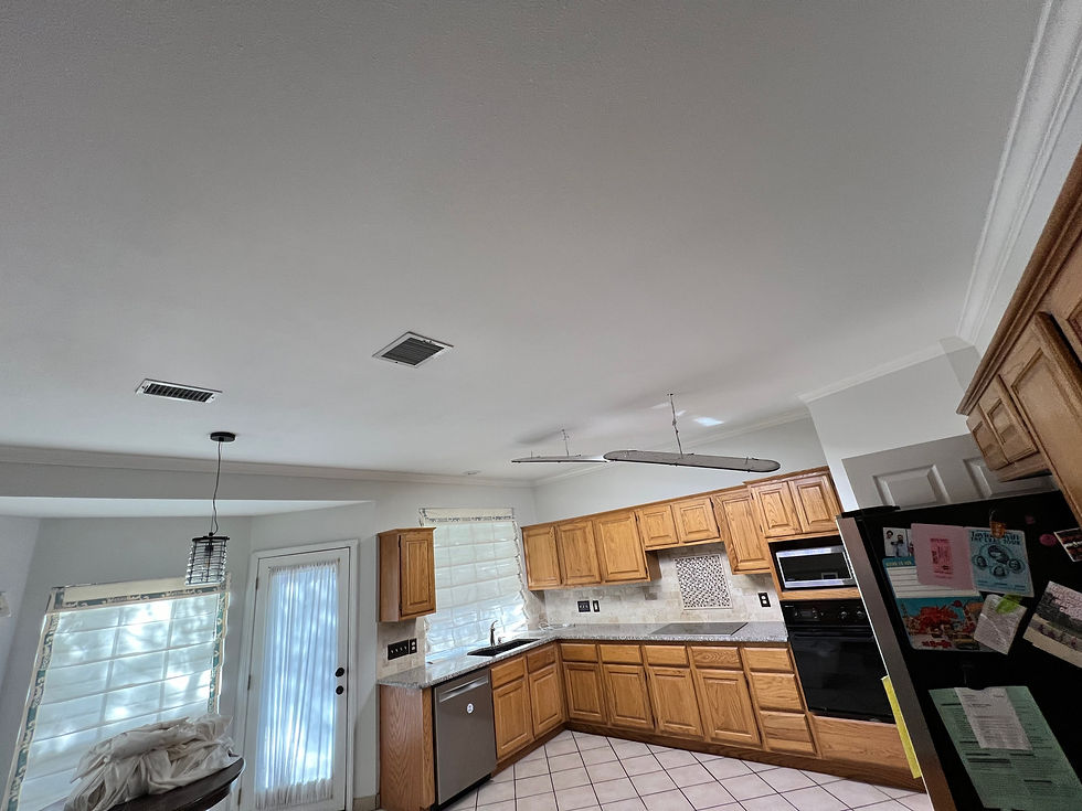 Popcorn ceiling removal before and after