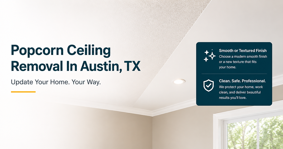 Popcorn ceiling removal before and after