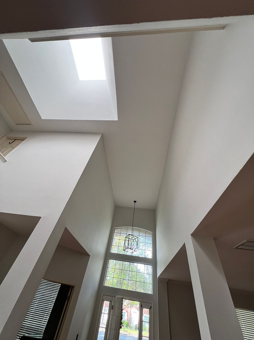 Popcorn ceiling removal before and after