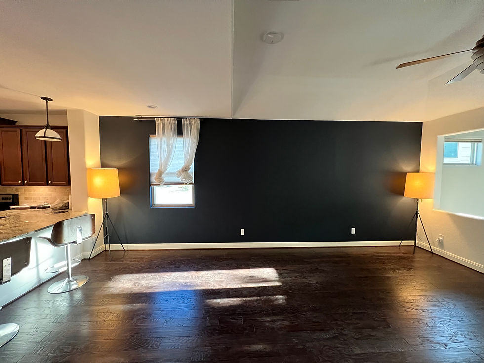 Bedroom wall painting after drywall repair