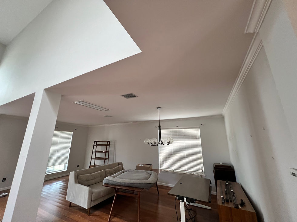 Popcorn ceiling removal before and after