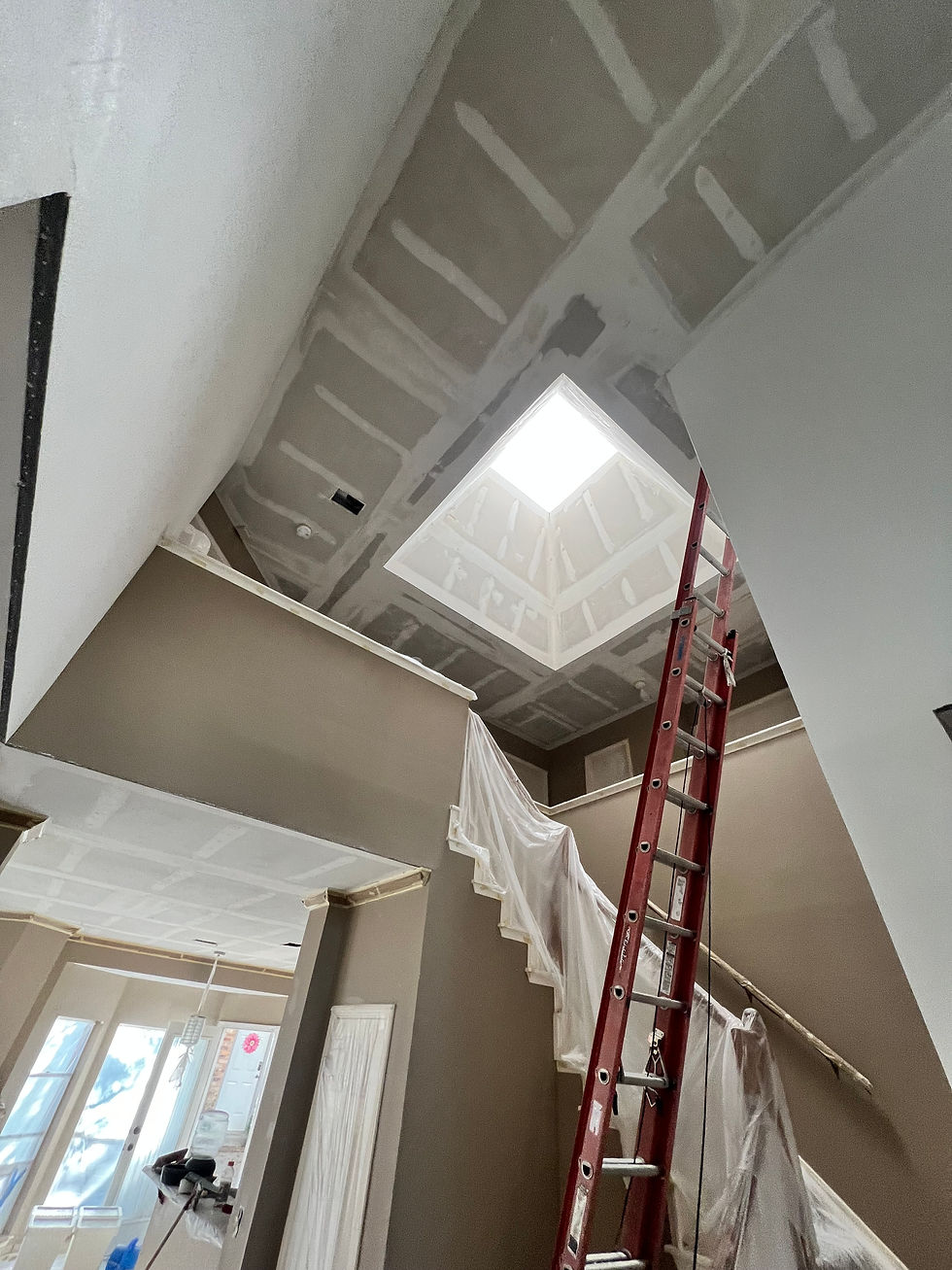 Popcorn ceiling removal before and after