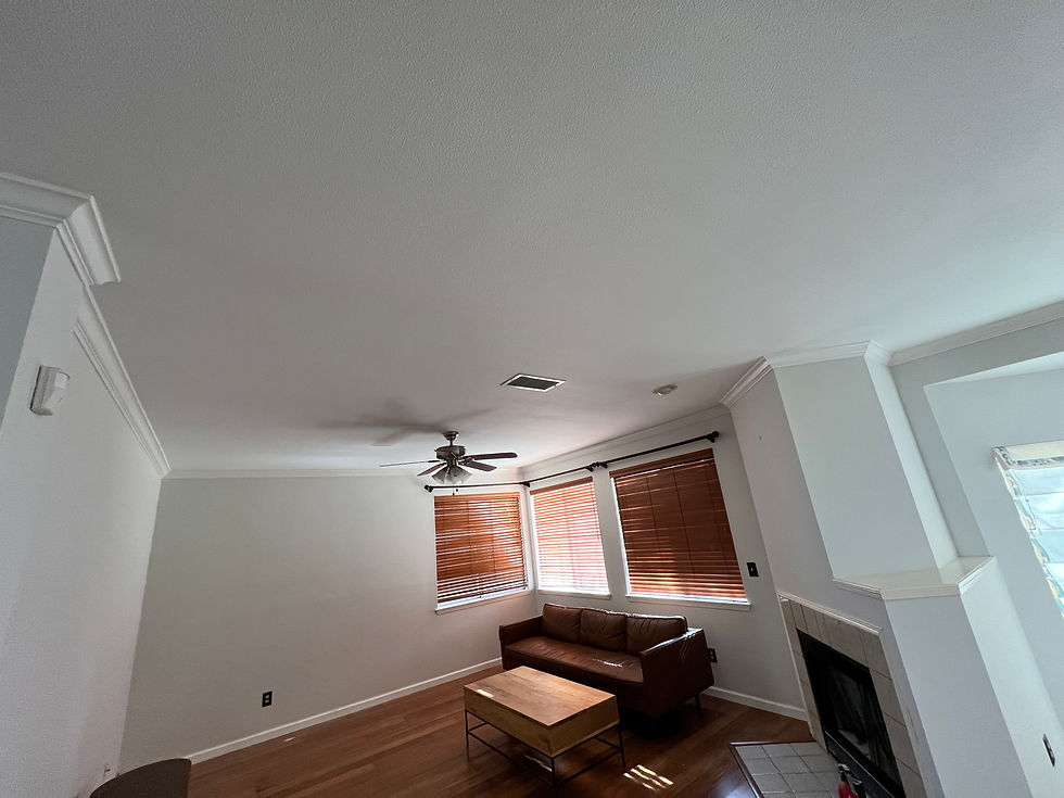 Popcorn ceiling removal before and after