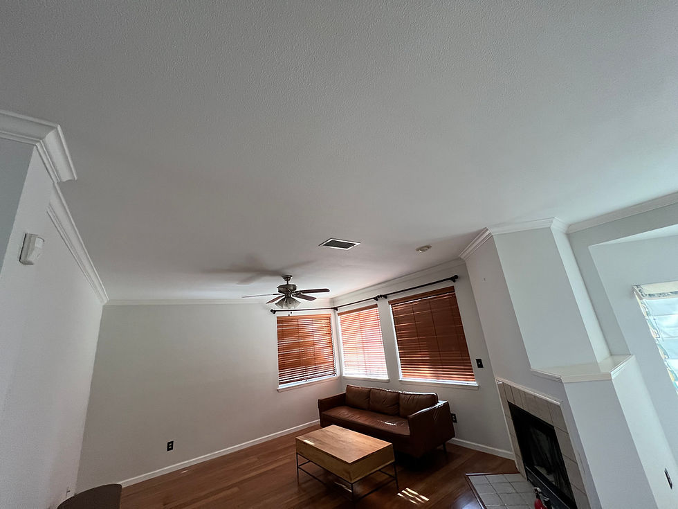 Popcorn ceiling removal before and after