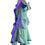 Thumbnail: Womens Fairy Princess Costume  - Blue Metallic Festival Set With Bell Sleeves