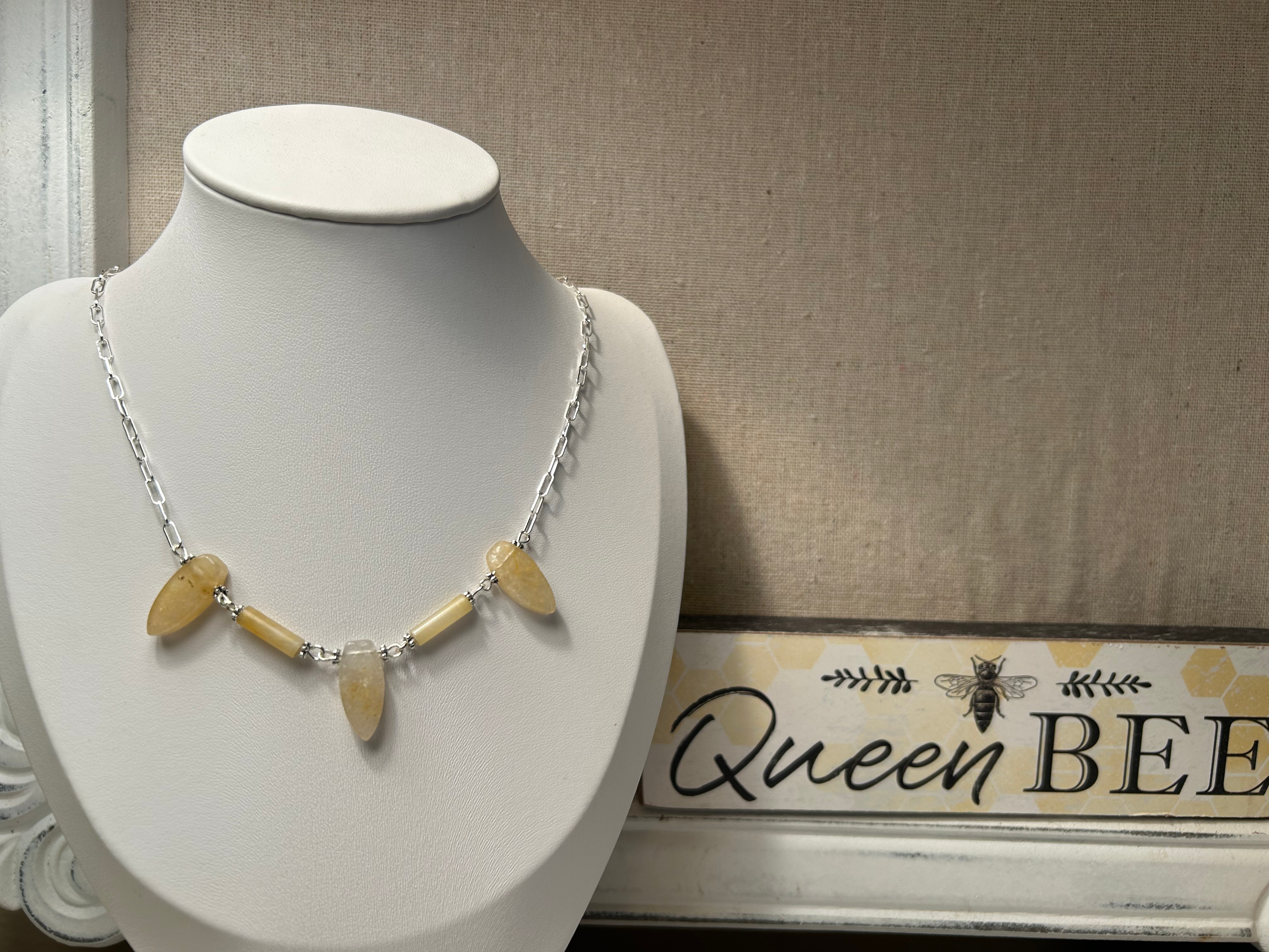 Yellow Jade Necklace