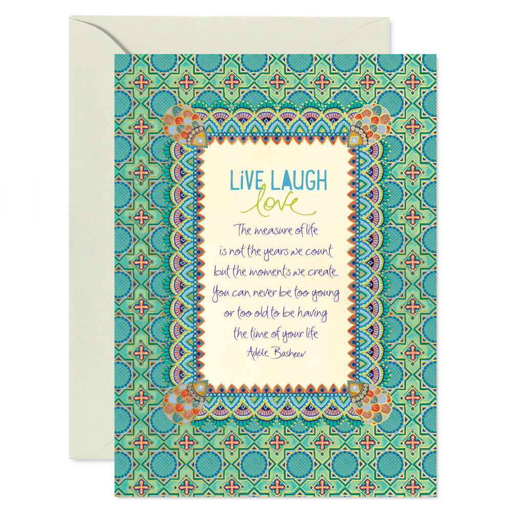 Intrinsic Greeting Card - Live Laugh Love