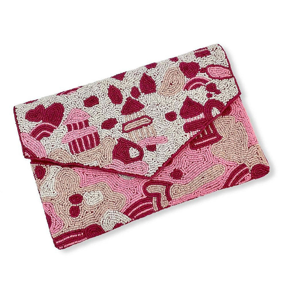 Thumbnail: Axessi Hand Beaded Clutch Purse 