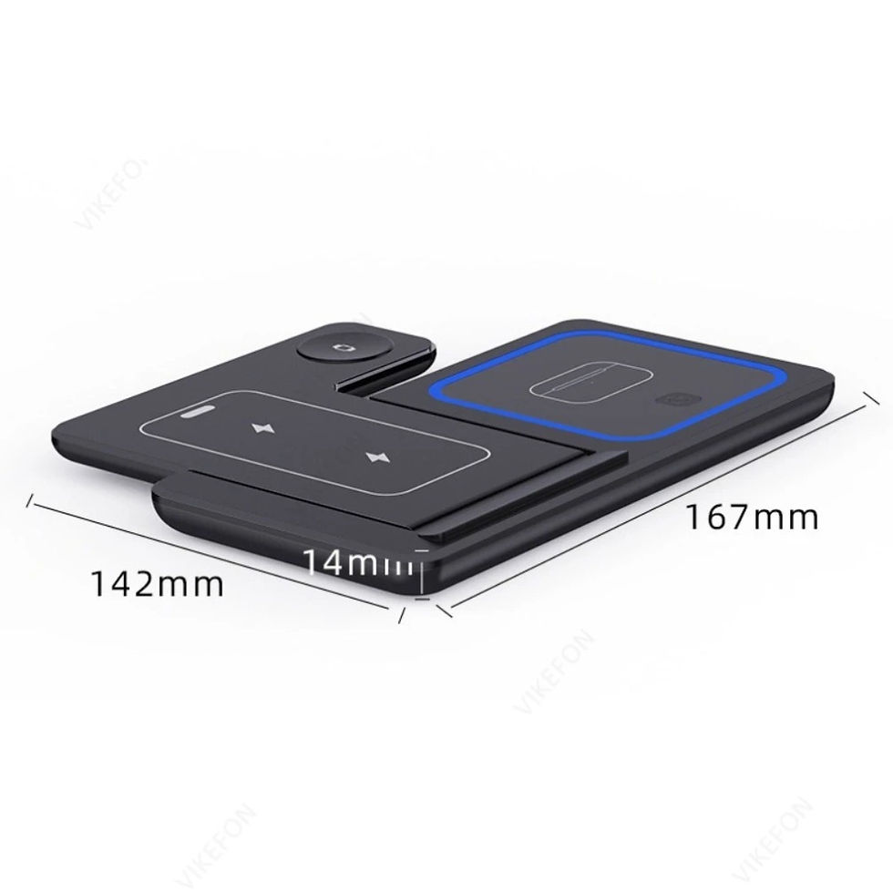 Thumbnail: Foldable 3 in 1 Wireless Charging Station for iPhone 17 16 15 14 13 12 Pro Max i