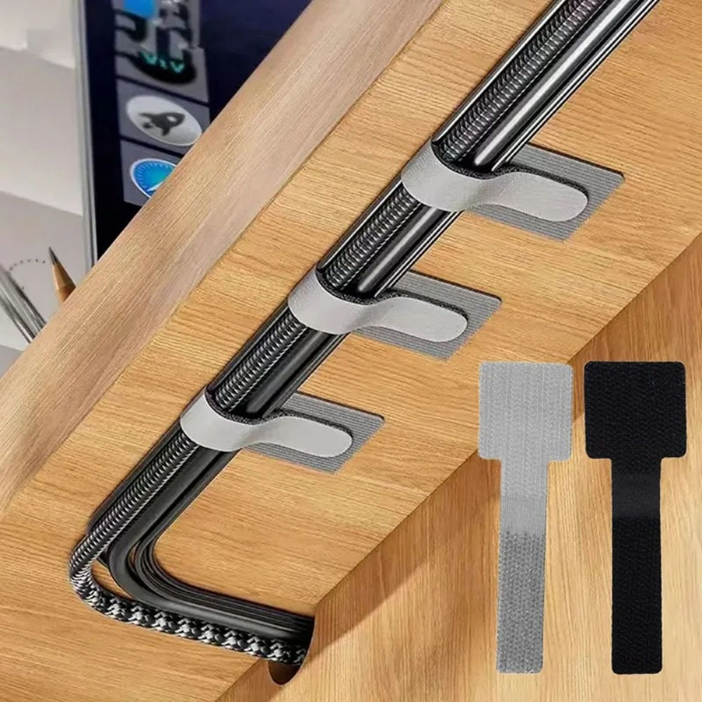 10/20Pcs Self Adhesive Reusable Cable Ties Wire Organizer Storage Stand Mouse Ea