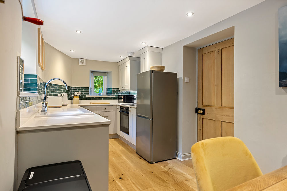 Modern kitchen in a luxury holiday cottage in Northumberland