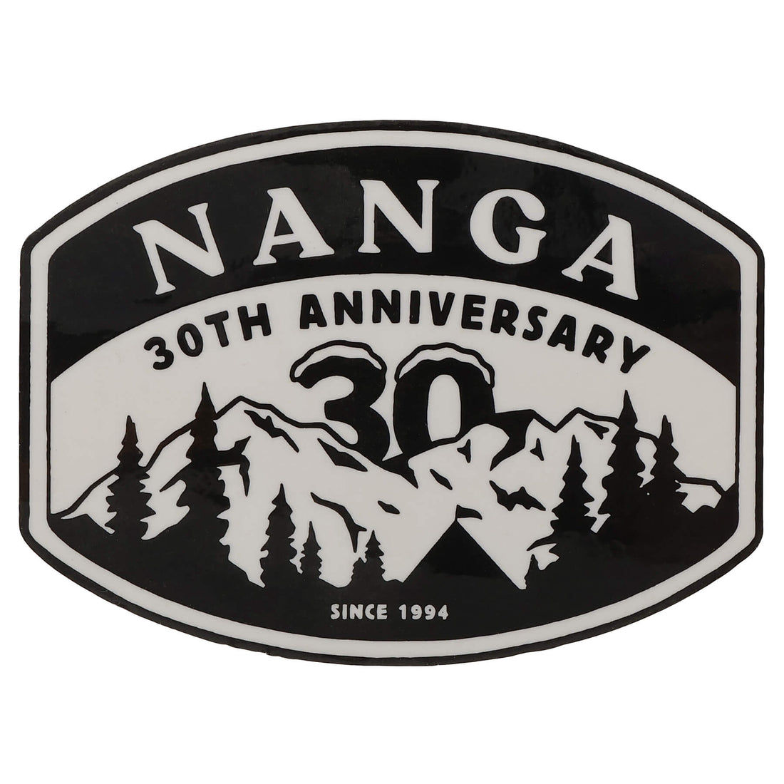 NANGA 30TH ANNIVERSARY STICKER WHT×BLK