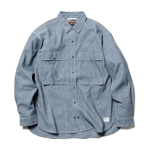 NANGA　TAKIBI CHAMBRAY FIELD SHIRT ライトブルー NANGA TAKIBI CHAMBRAY FIELD SHIRT NVY | CAMP STUDIO STORE