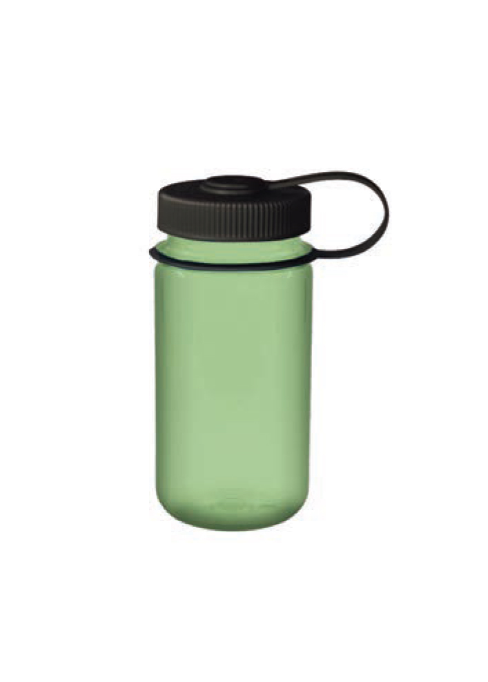 NALGENE Round Mini Grip Bottle Glow Green with Black Cap