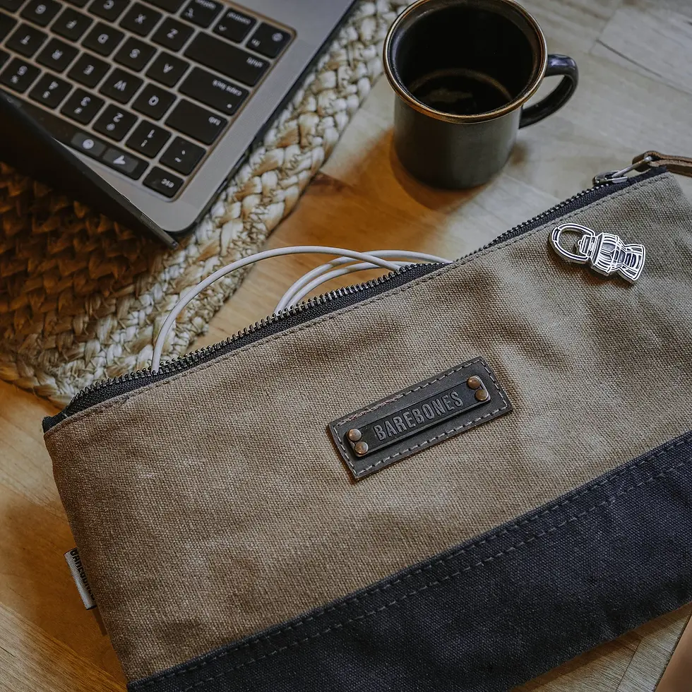 섬네일: Barebones Neelum Small Zipper Pouch Khaki