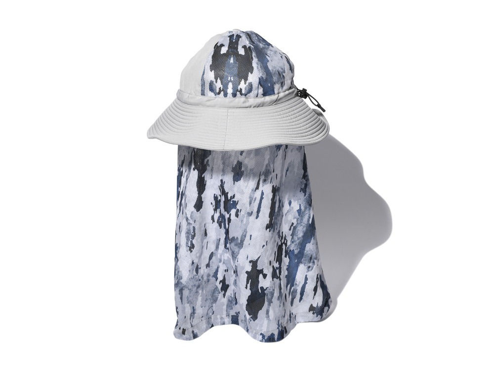 SNOW PEAK AC24 PRINTED INSECT SHIELD HAT LIGHTGREY