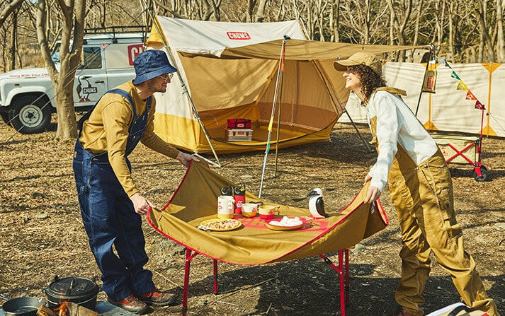 新品未使用】チャムス CHUMS エーフレームテントT/C 4 +シート CHUMS A