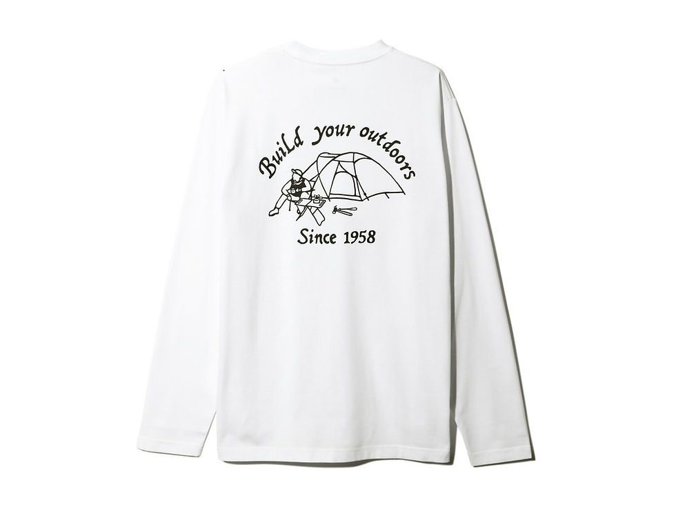 SNOW PEAK SS24 CAMPING CLUB LONG SLEEVE T WHITE