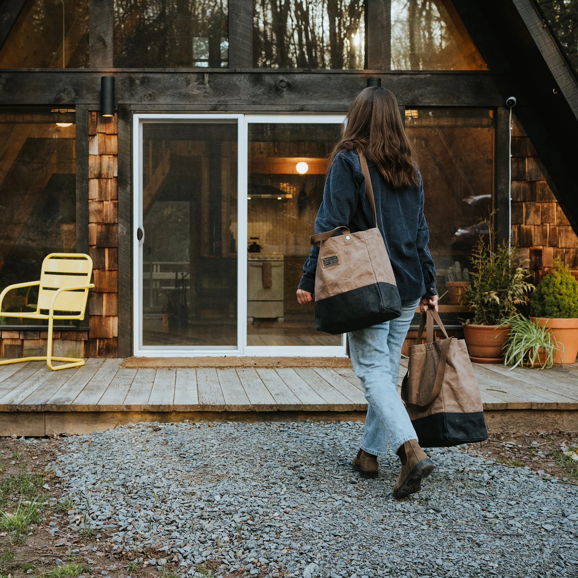 Thumbnail: Barebones Neelum Oversized Tote Bag Khaki