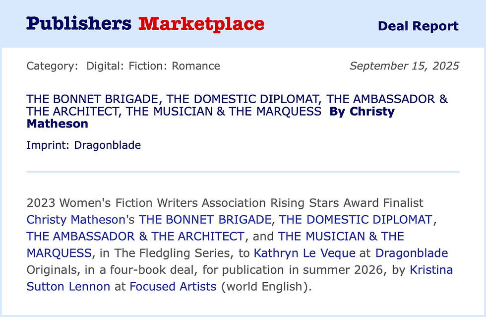 Publishers Marketplace Deal Report