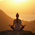 Yoga posture-meditation landscape-serene-nature-light-golden.png