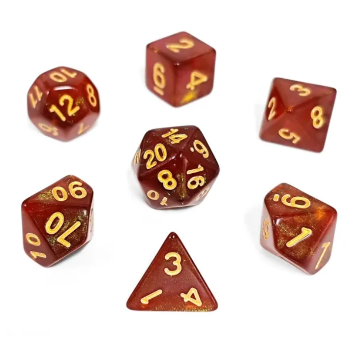 Thumbnail: 🧡Electric Amber - 7 Dice Set
