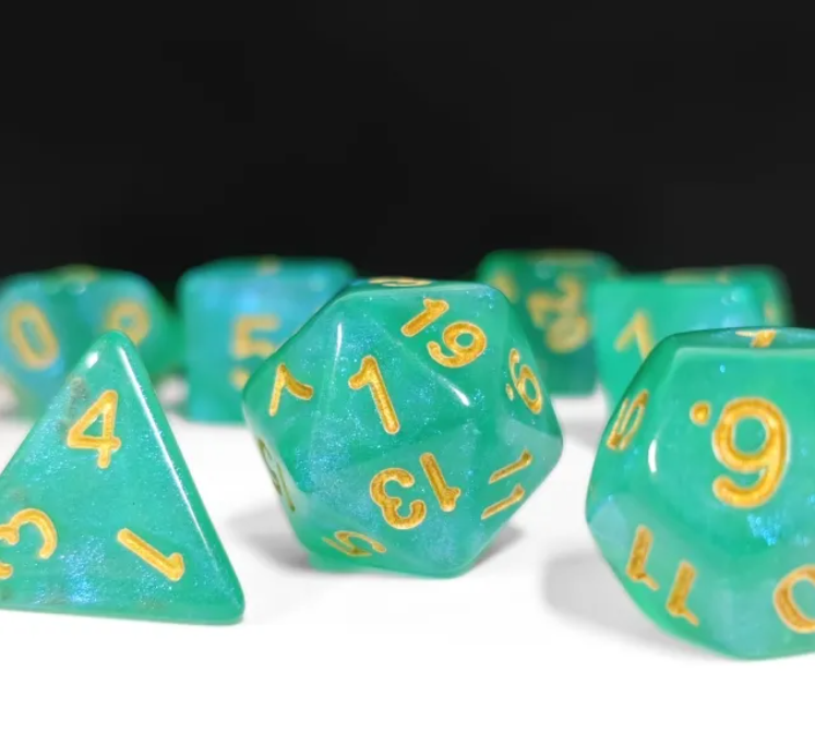 Thumbnail: 🩵⚡Electric Teal - 7 Dice Set