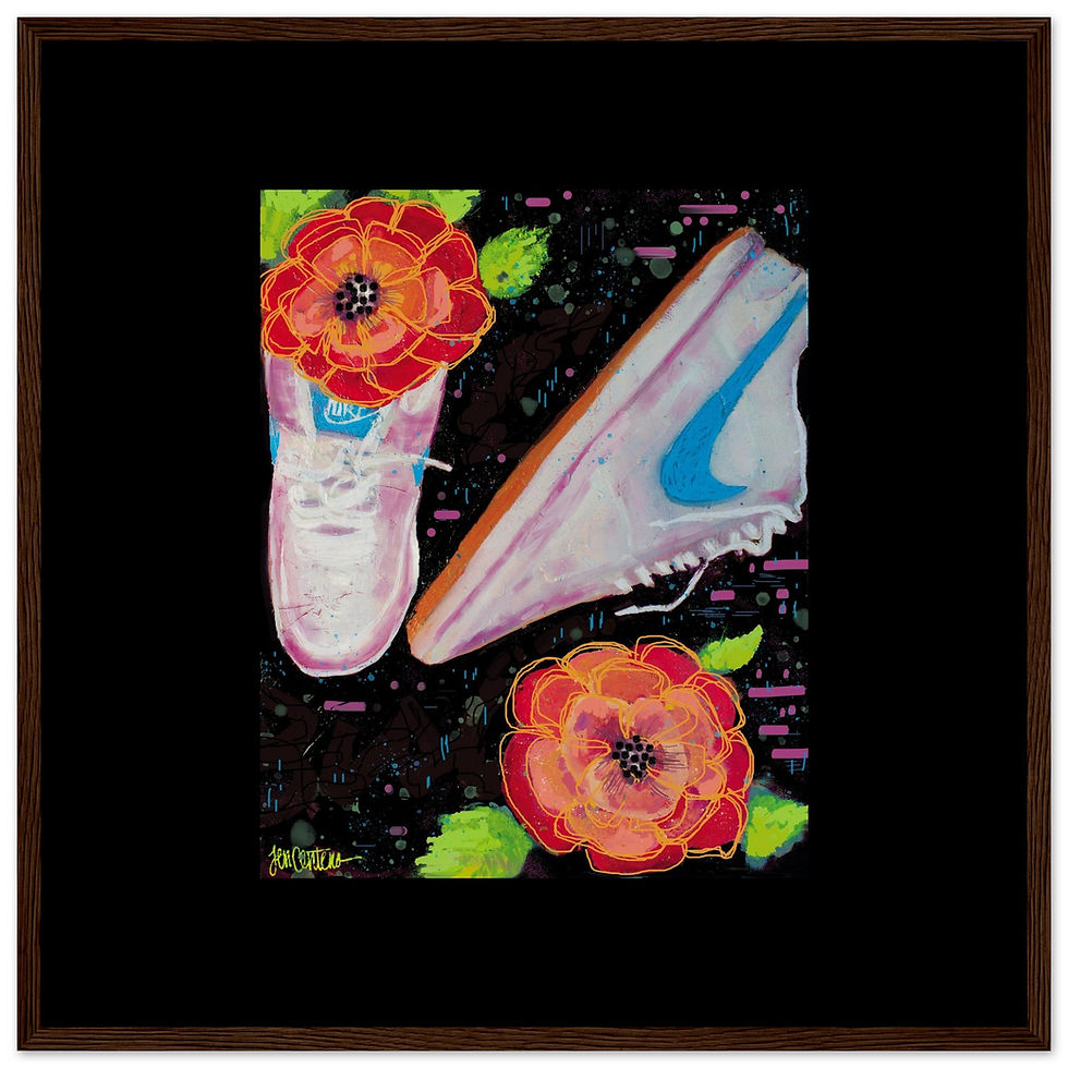 Thumbnail: Nike Jordan Flower Graffiti Art Print