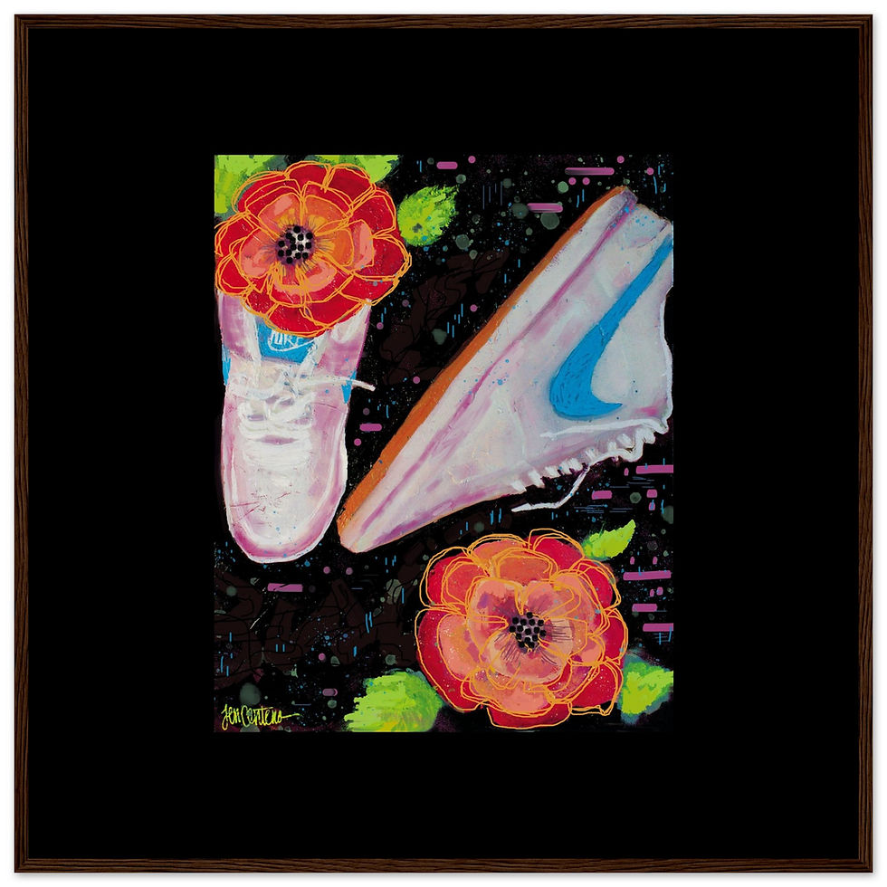 Thumbnail: Nike Jordan Flower Graffiti Art Print