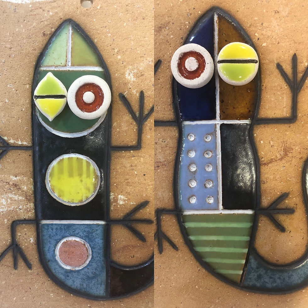 Thumbnail: Portuguese tile. Azulejos. Lizards.