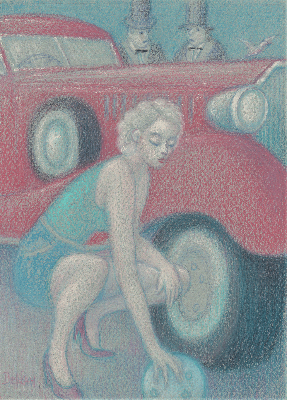 Thumbnail: Derkach Alexander. WOMAN, WHEEL AND 2 GENTLEMEN
