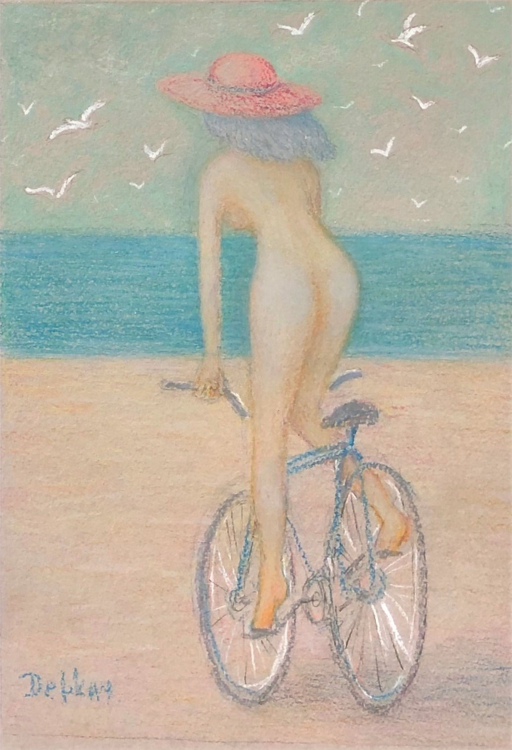NYMPH WITH BICYCLE