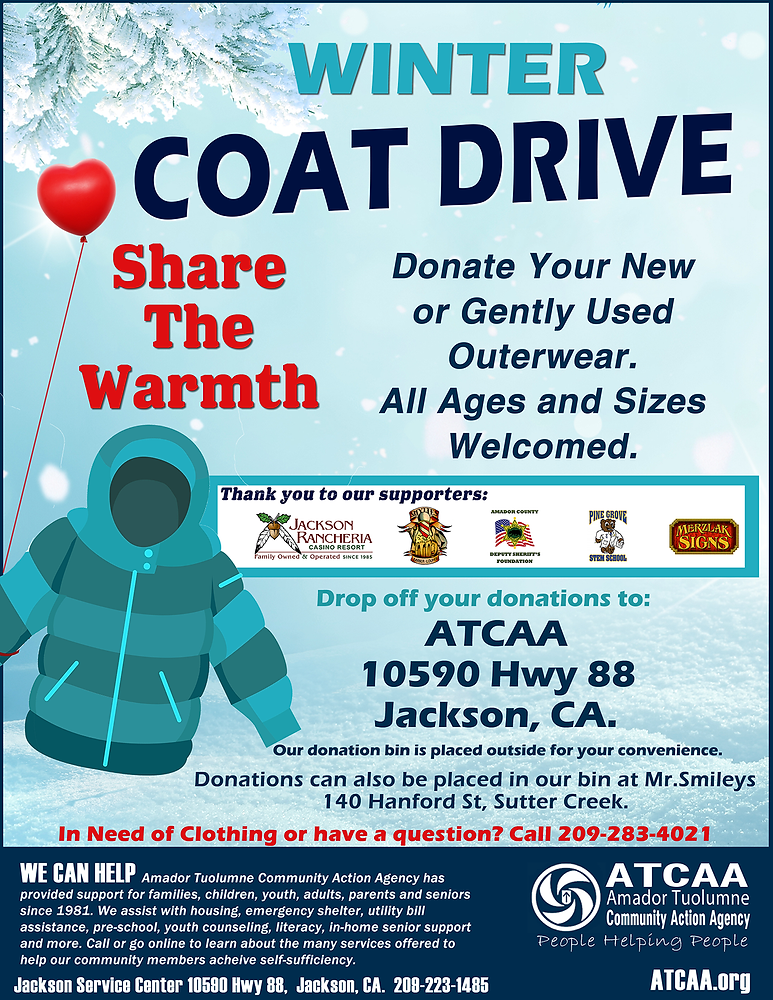 Share the Warmth Winter Coat Drive in Amador County