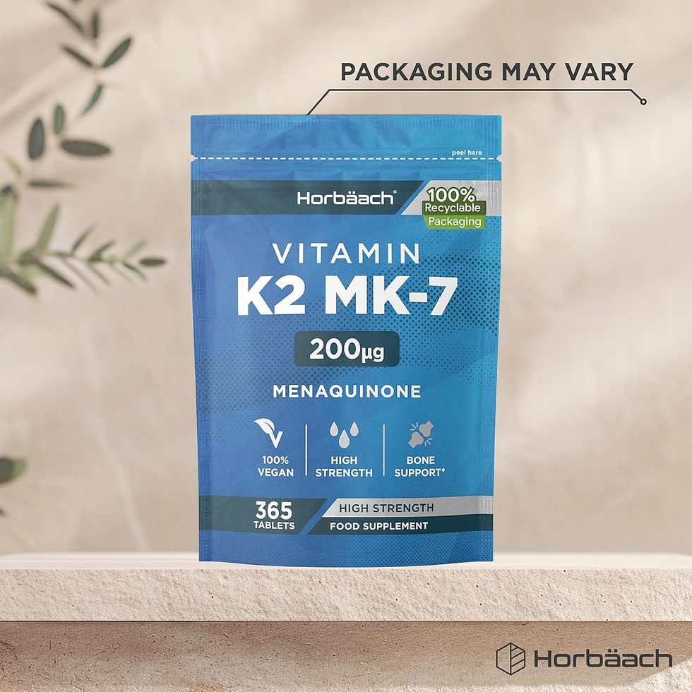 Thumbnail: Set for a year Nu U Vitamin D3 10000 IU + Horbaach Vitamin K2 MK7 200 mcg 365 days